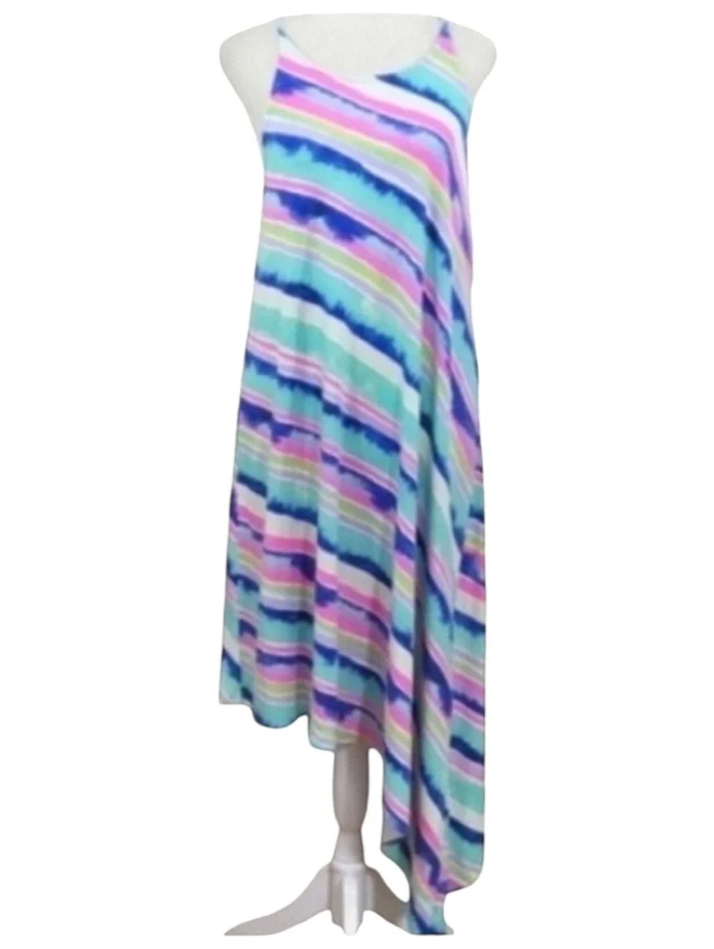 Lilly Pulitzer Magnolia Asymmetrical Dress Ceviche Stripe Size XS